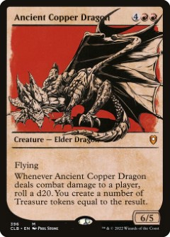 Ancient Copper Dragon Commander Legends- Battle for Baldur's Gate Rulebook Art